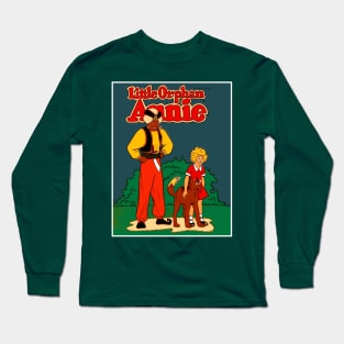 Little Orphan Annie Cartoon Comic Abstract Print Long Sleeve T-Shirt